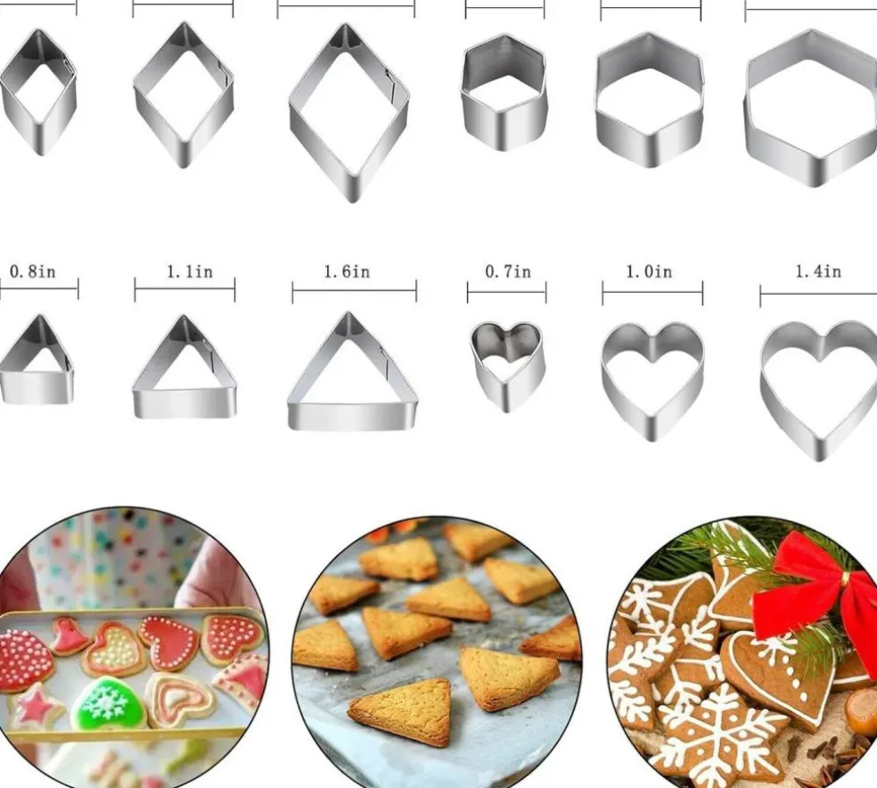 30 Pieces Mini Stainless Steel Various Shapes Cookie Cutter Set