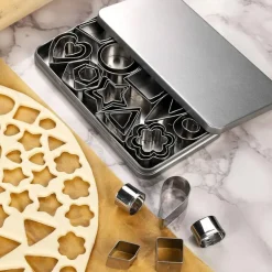 30 Pieces Mini Stainless Steel Various Shapes Cookie Cutter Set