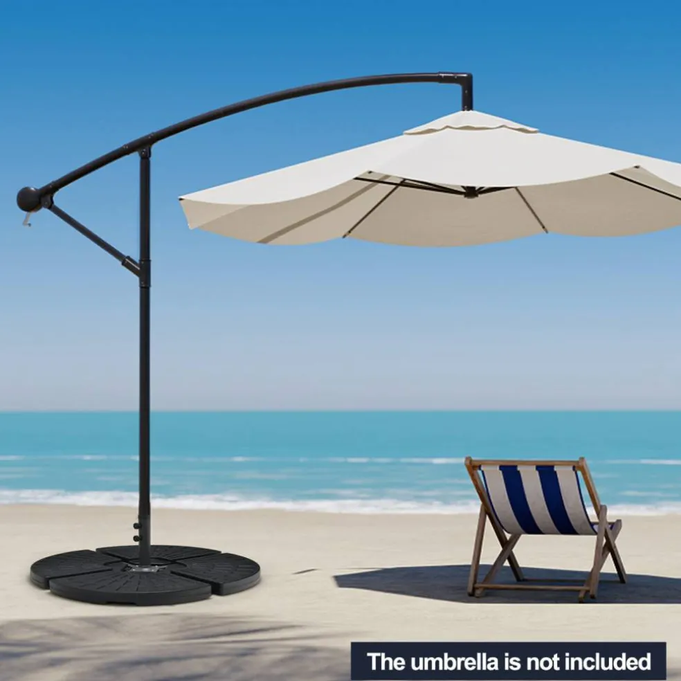4 Pieces Outdoor Cantilever Offset Patio Umbrella Base