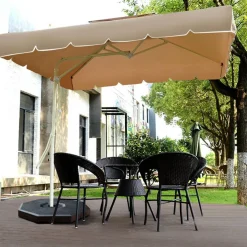 4 Pieces Patio Cantilever Offset Umbrella Weights Base Plate Set