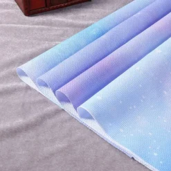 4 Pieces Printed Aida Cloth 14 Count Cross Stitch Fabric, Embroidery Cloth, 18 x 12 Inch, Starry Sky Printed Patterns