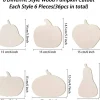 36 Pieces Unfinished Wood Pumpkin Cutout Shapes 6 Inch