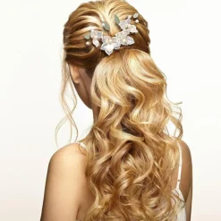 5-Piece White Flower Tassel Hairpin Set - Vintage Hanfu Bridal Headpiece with Pearl & Rhinestone Accents for Women