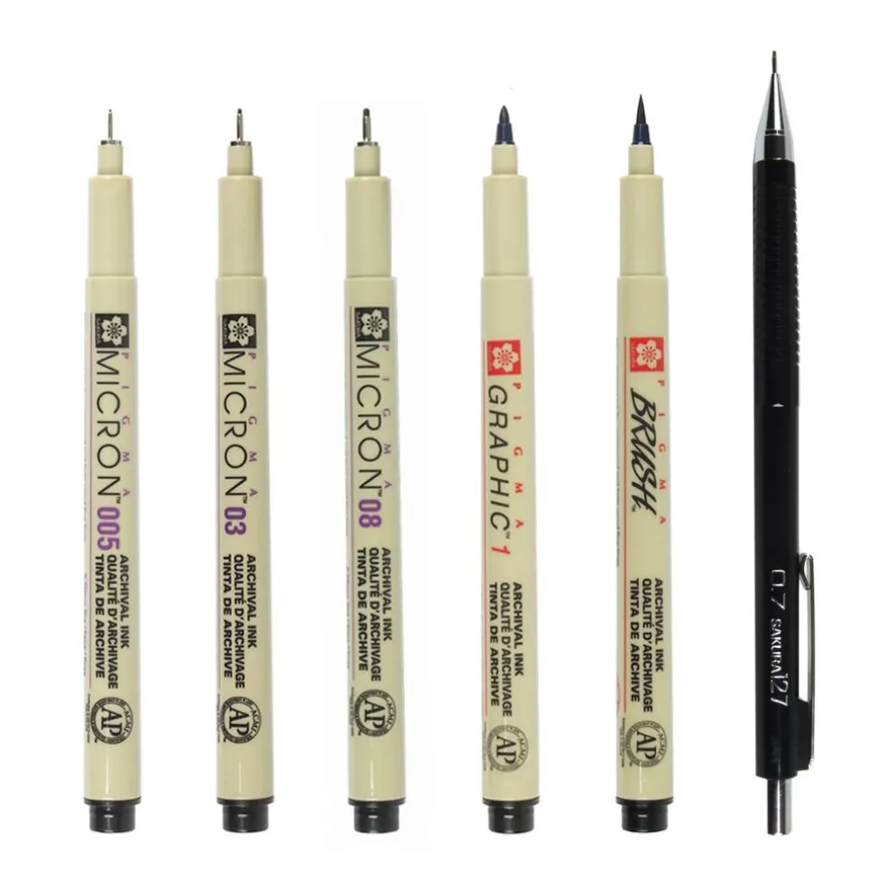 Pigma® Micron™ Manga-Comic Pro 6 Piece Set