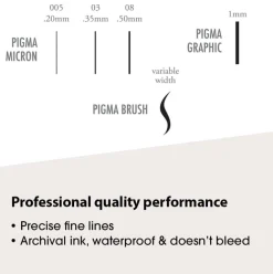 Pigma® Micron™ Manga-Comic Pro 6 Piece Set