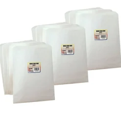 Pinch Bottom Paper Bags, 8.5" x 11", White, 50 Per Pack, 3 Packs