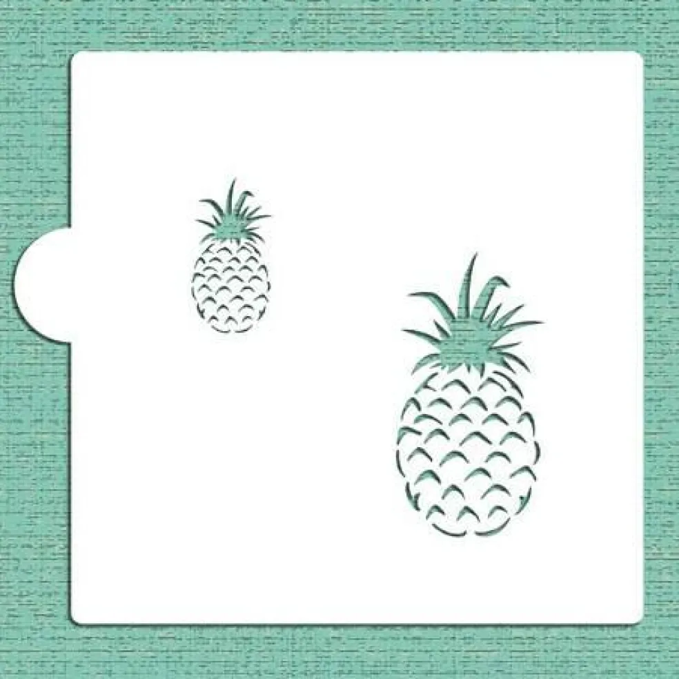 Pineapple Cookie & Craft Stencil | CM097 by Designer Stencils | Baking Stencils for Royal Icing, Airbrush, Dusting Powder |
