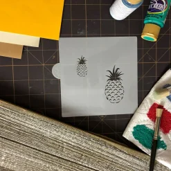 Pineapple Cookie & Craft Stencil | CM097 by Designer Stencils | Baking Stencils for Royal Icing, Airbrush, Dusting Powder |