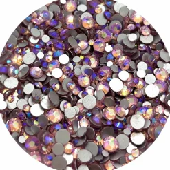 Pink AB Glass Rhinestones - Flatback Non-Hotfix by Glitter Heart Co.™