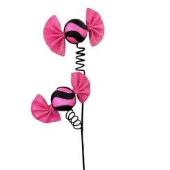 Pink and Black Glitter Candy Spray Pick — 23 Inch Pinkoween Wreath Supply-57365HTPK