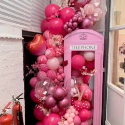 Pink Balloon Garland Arch Kit, Hot Pink Balloons Metallic Pink Balloon for Birthday,Princess, Wedding, Baby Shower, Valentine's Day Party Decorations