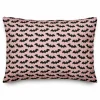 Pink & Black Bat Throw Pillow