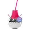 Pink Disco Cowboy Hat Cup with Straw