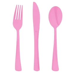 Pink Disposable Plastic Party Cutlery Set (600 Guests)
