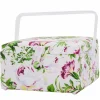 Pink Floral Square Sewing Basket by Loops & Threads®
