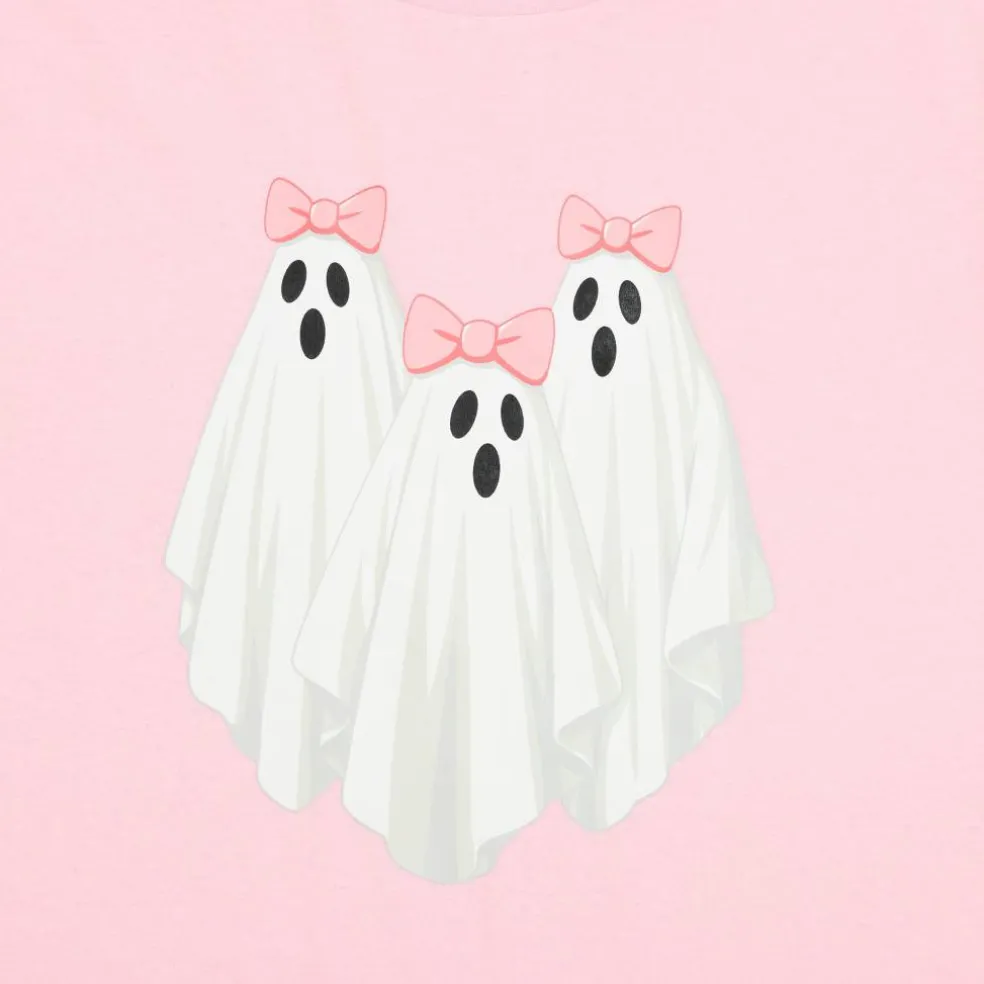 Pink Ghostly Trio Adult T-Shirt
