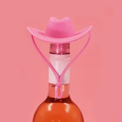 Pink Giddy Up Cowboy Hat Wine Stopper