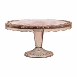 10" Pink Glass Cake Stand by Celebrate It™