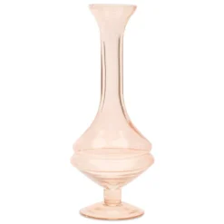 Pink Glass Stem Vase Set