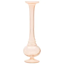Pink Glass Stem Vase Set