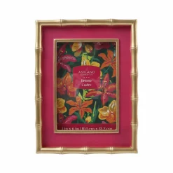 Pink & Gold Bamboo-Edge Tabletop Frame by Ashland®