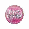 17" Pink Happy Birthday Foil Balloon