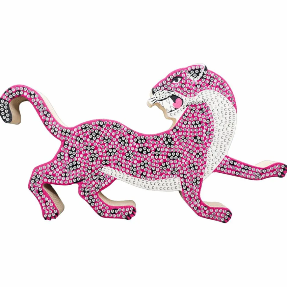 7.75" Pink Jaguar Diamond Art Kit by Make Market®
