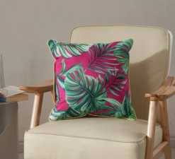 18" Pink Monstera Leaf Pillow by Ashland®