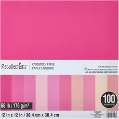 Pink Palette 12" x 12" Cardstock Paper by Recollections™, 100 Sheets