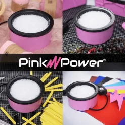 Pink Power Electric Hot Glue Pot for Crafts - 160ml Mini Glue Skillet with Adjustable 225-400°F Temperature for Crafting & DIY Projects