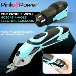 Pink Power 4V HG1214 Lithium Ion Electric Scissors Replacement Battery