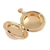 Pink Quartz & Gold Round Locket by Bead Landing™