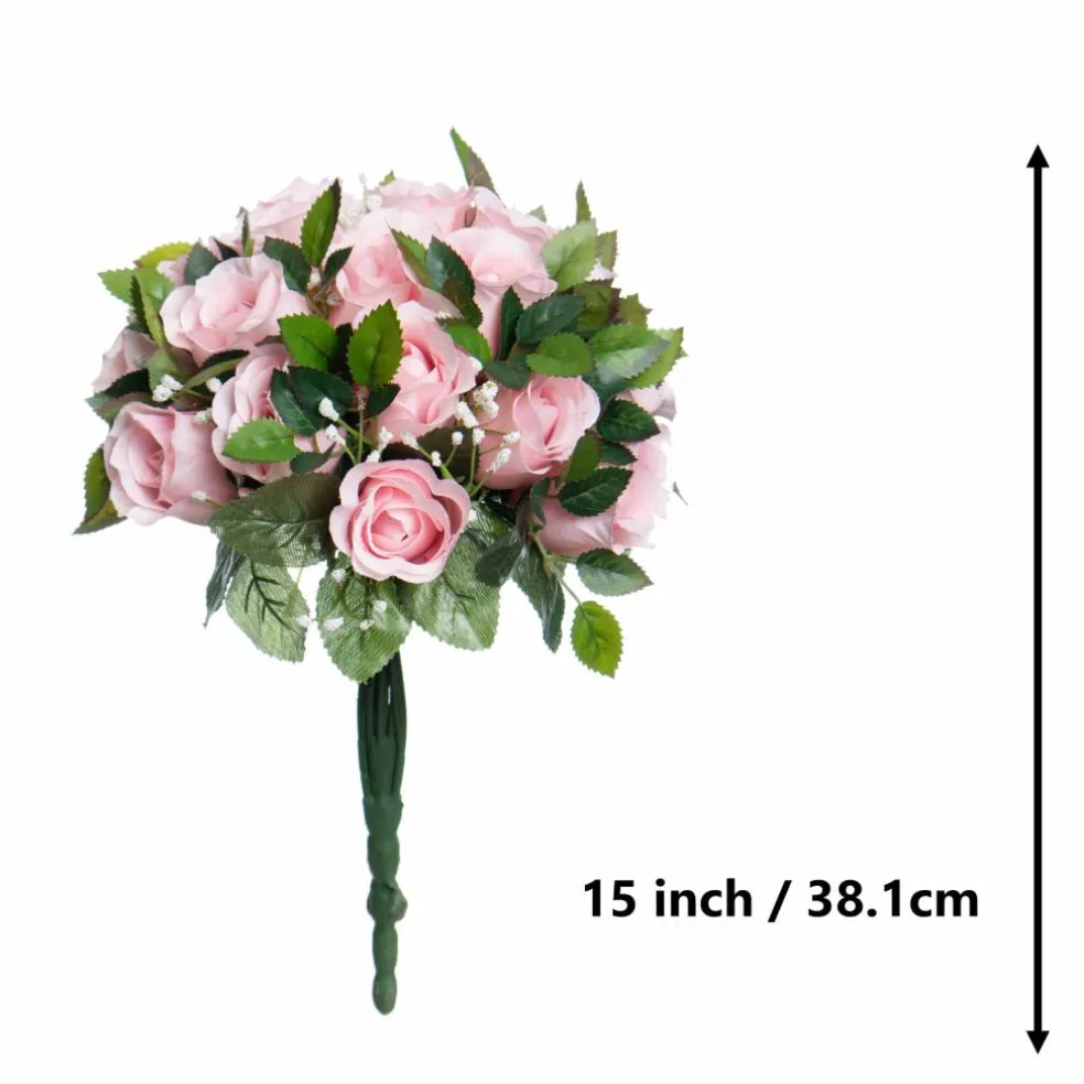 15" Pink Rose Bush by Ashland®