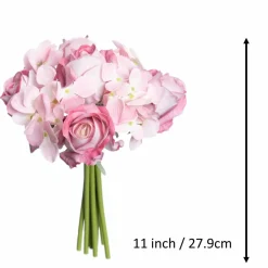 11" Pink Rose & Hydrangea Real Touch Stem Bundle by Ashland®
