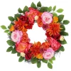 26" Pink Rose & Orange Dahlia Real Touch Wreath by Ashland®