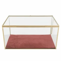 Pink Velvet Decorative Glass Box by Ashland®