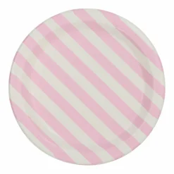 7" Pink & White Striped Plates, 10ct. by Celebrate It™