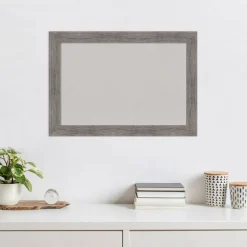 Pinstripe Plank Grey Narrow Framed Corkboard, Grey Cork