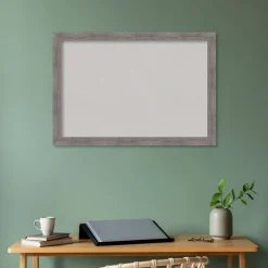 Pinstripe Plank Grey Narrow Framed Corkboard, Grey Cork