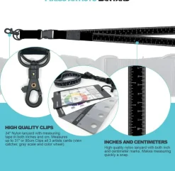 Pixiss Lanyard Tape Measure Identity ID Card Holder and Badge Holder