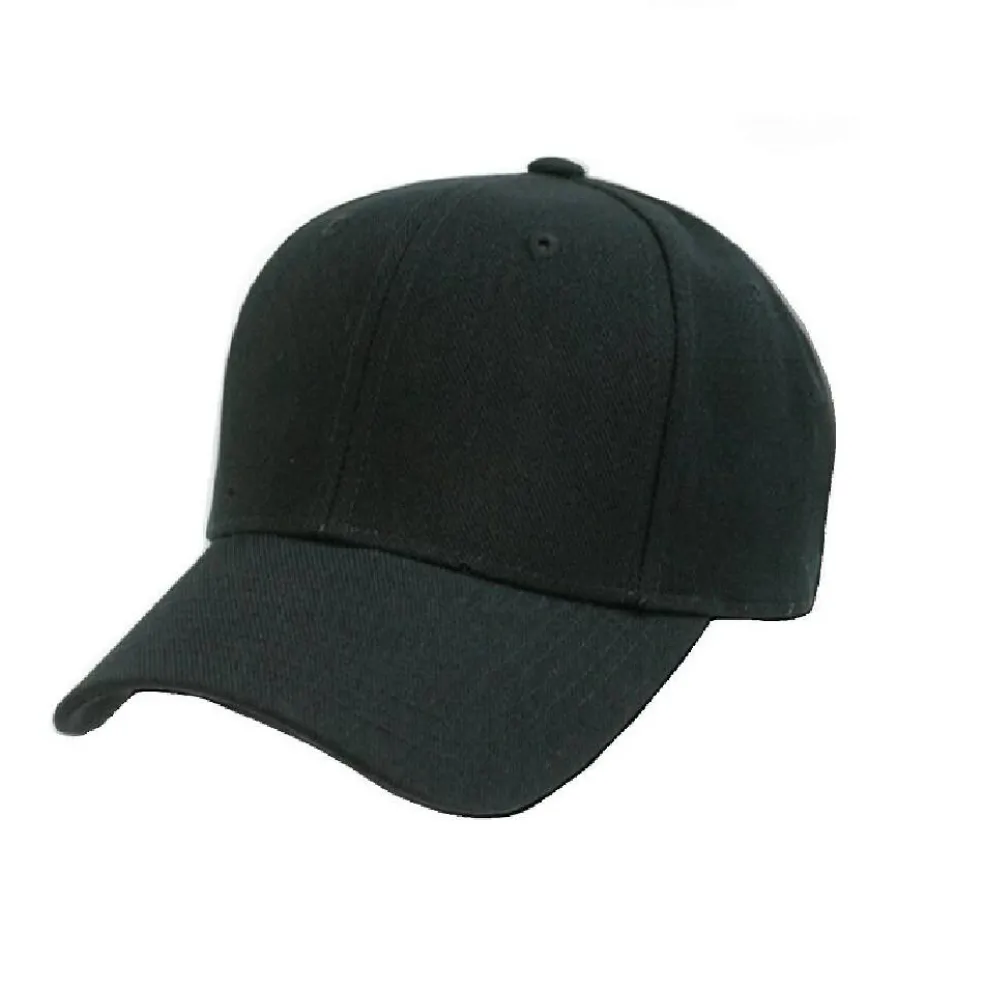 Plain Baseball Cap - Blank Hat with Solid Color and Adjustable