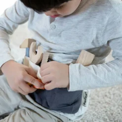 PlanToys Pretend Play Tool Belt & Wooden Tool Set