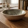 9.75" Plant Patterned Wood Bowl by Ashland®