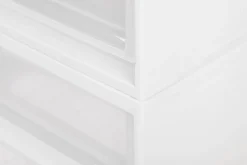 Plastic Clear Stackable Modular Shallow Storage Drawers Chest Box