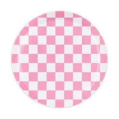 10" Plastic Pink Check Dinner Plates ,10ct. by Celebrate It™