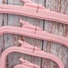 Plastic Square Hoop Nurge 170-14 Pastel Pink