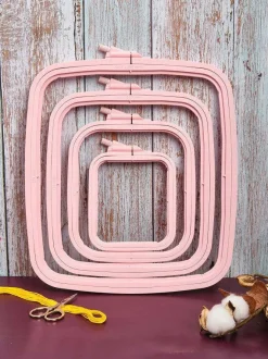 Plastic Square Hoop Nurge 170-14 Pastel Pink