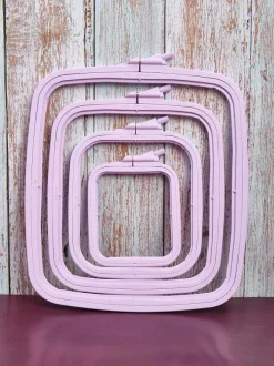 Plastic Square Hoop Nurge 170-12 Pastel Lilac