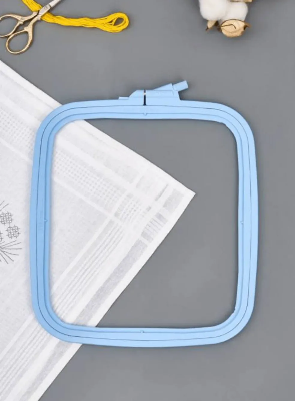 Plastic Square Hoop Nurge 170-14 Pastel Blue