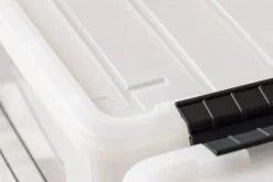 Plastic Storage Bins with Lids and Secure Latching Buckles Natural - 8 Pack